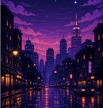 AI generated pixel style visual