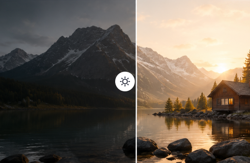AI image editing feature adjust lighting