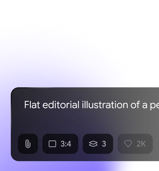 AI image generator step 1 describe