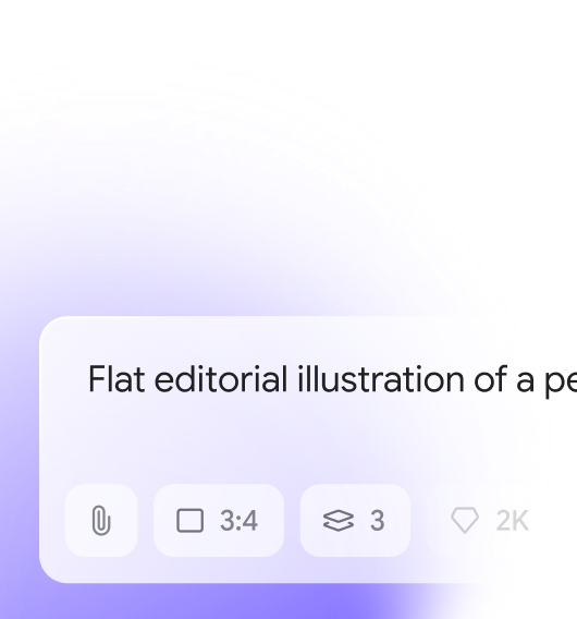 AI image generator step 1 describe